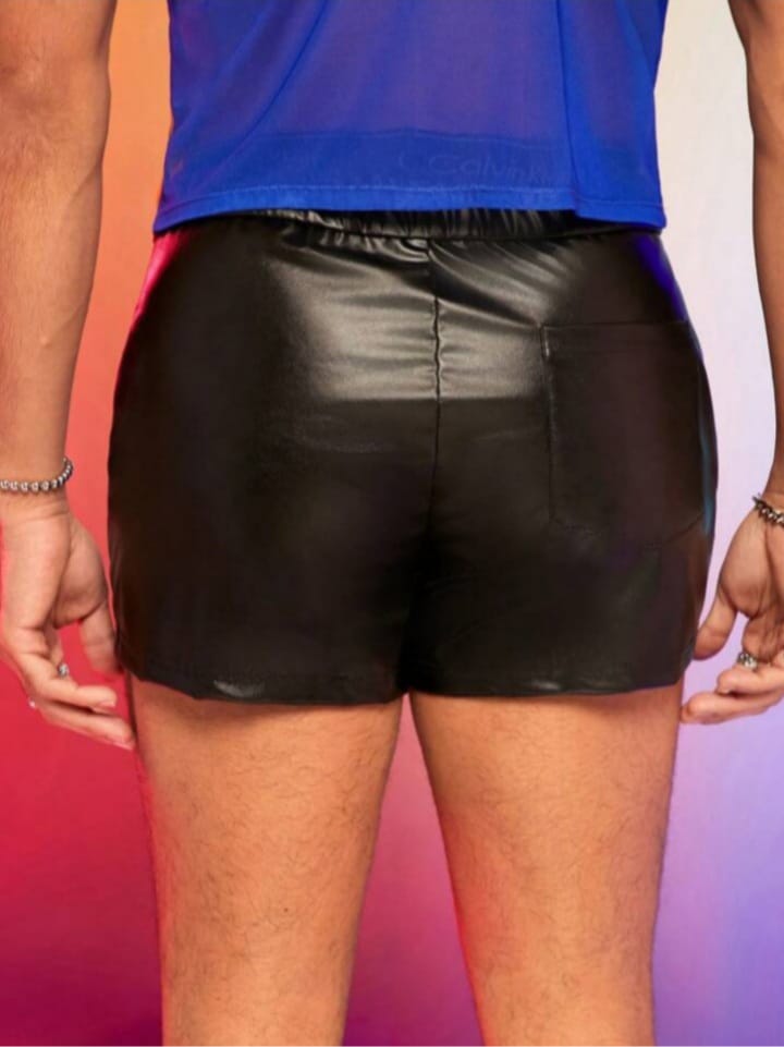 Bonga Boys Mens PU Leather Shorts